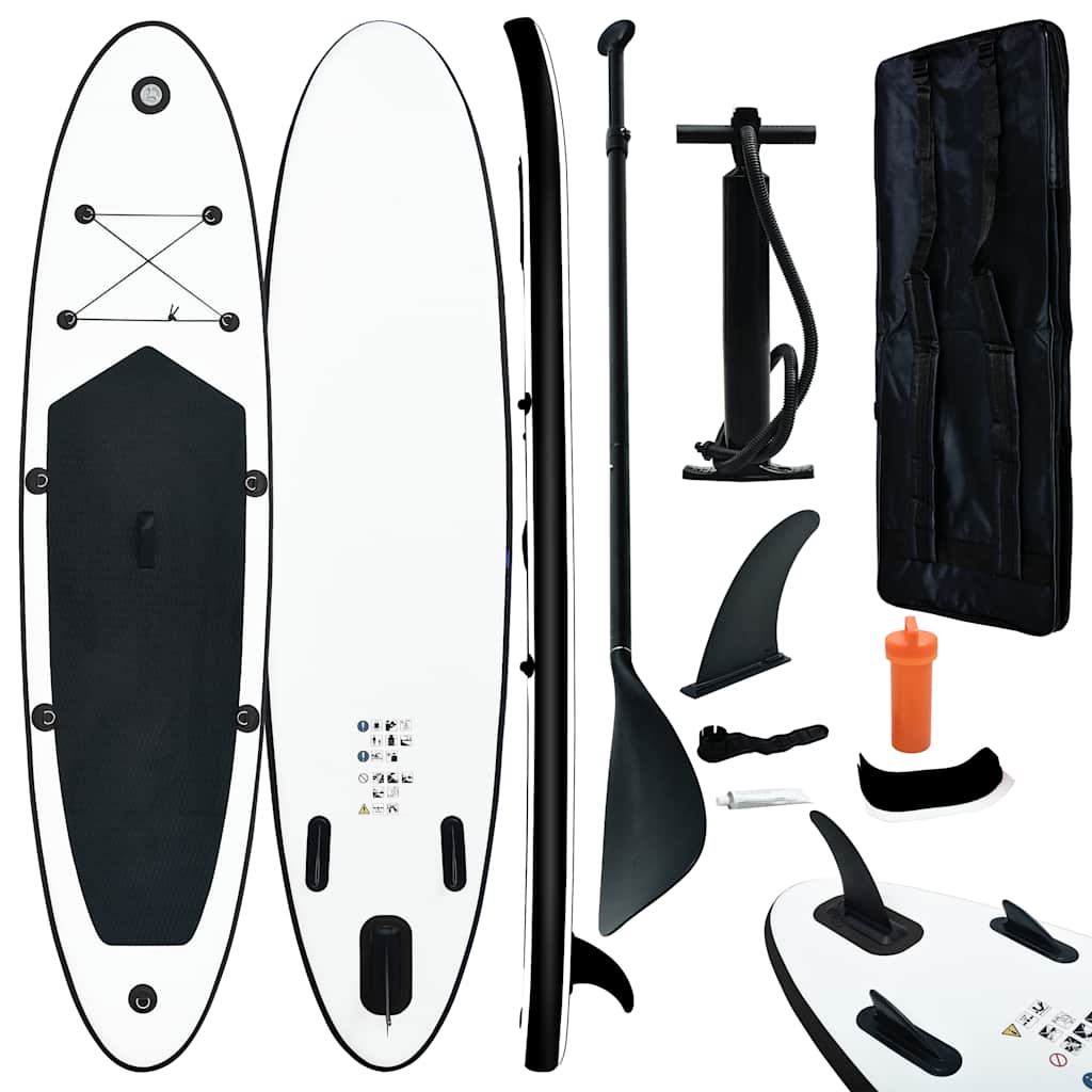 Stand Up Paddle Board SUP Aufblasbar Rot und Weiß