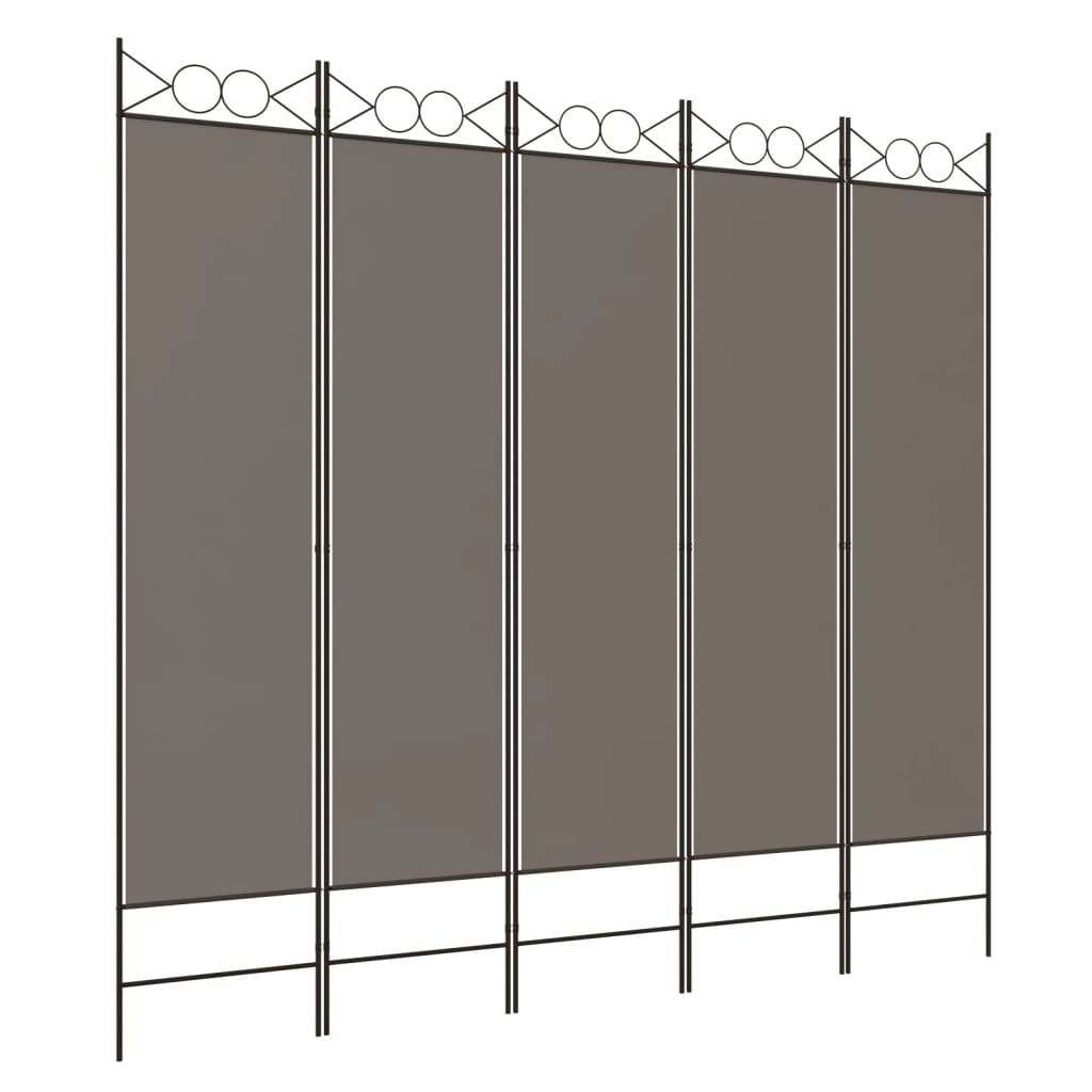 3-teiliger Raumteiler Beige 120 x 200 cm Stoff