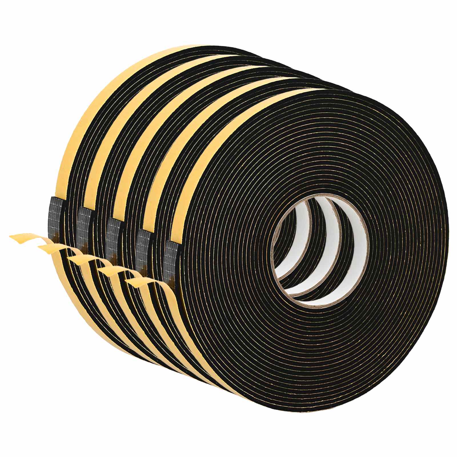 Selbstklebendes Schaumstoffband Schwarz 10mm x 10m CR-Schaum