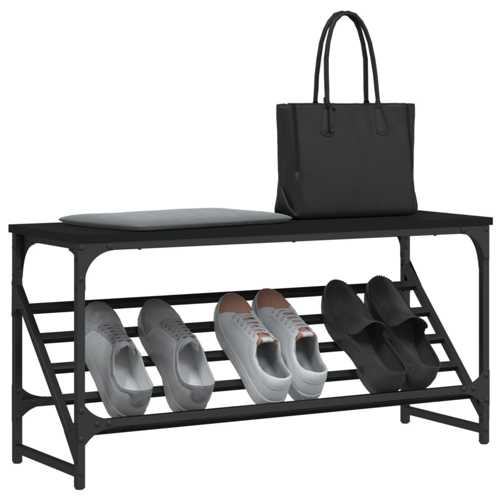 Schuhregal Schwarz 60x30x45 cm Holzwerkstoff