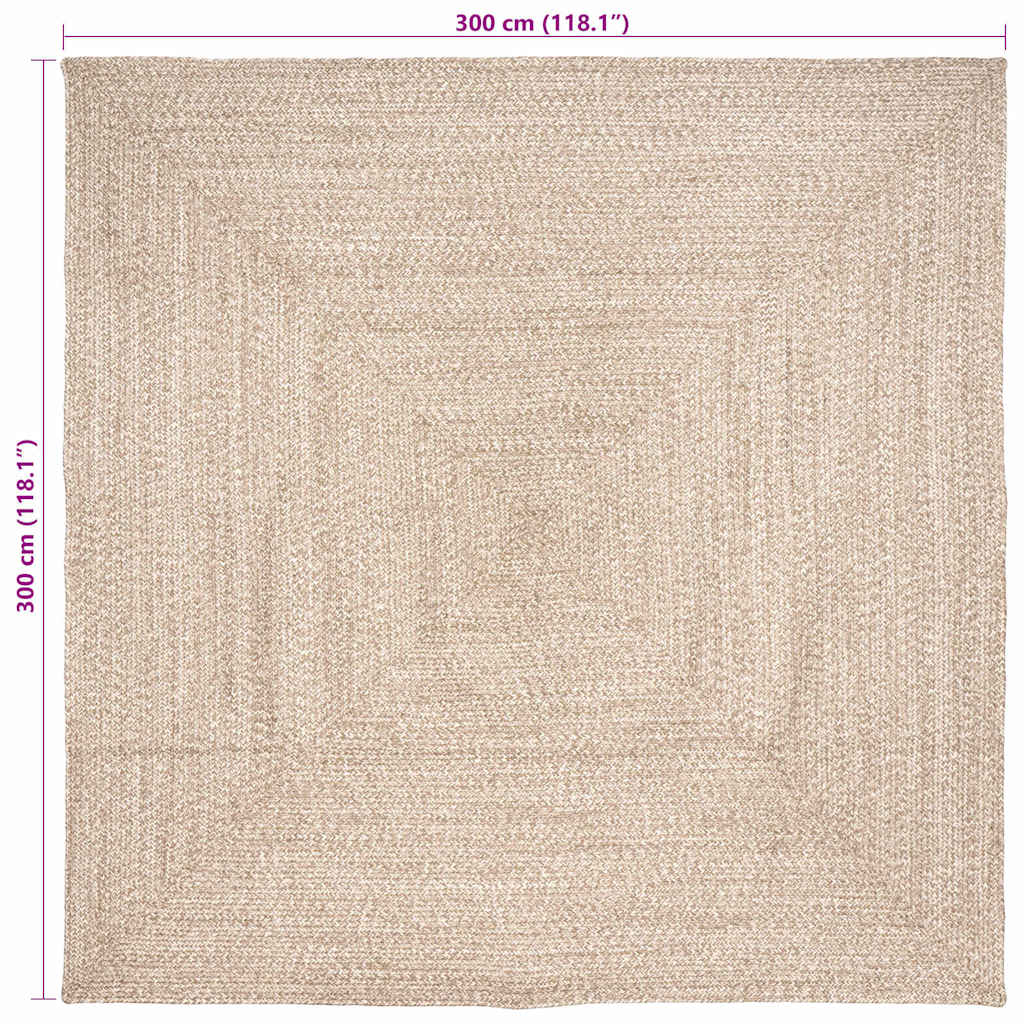 Bereichsteppiche Natürlich und Weiß 60 x 110 cm Jute
