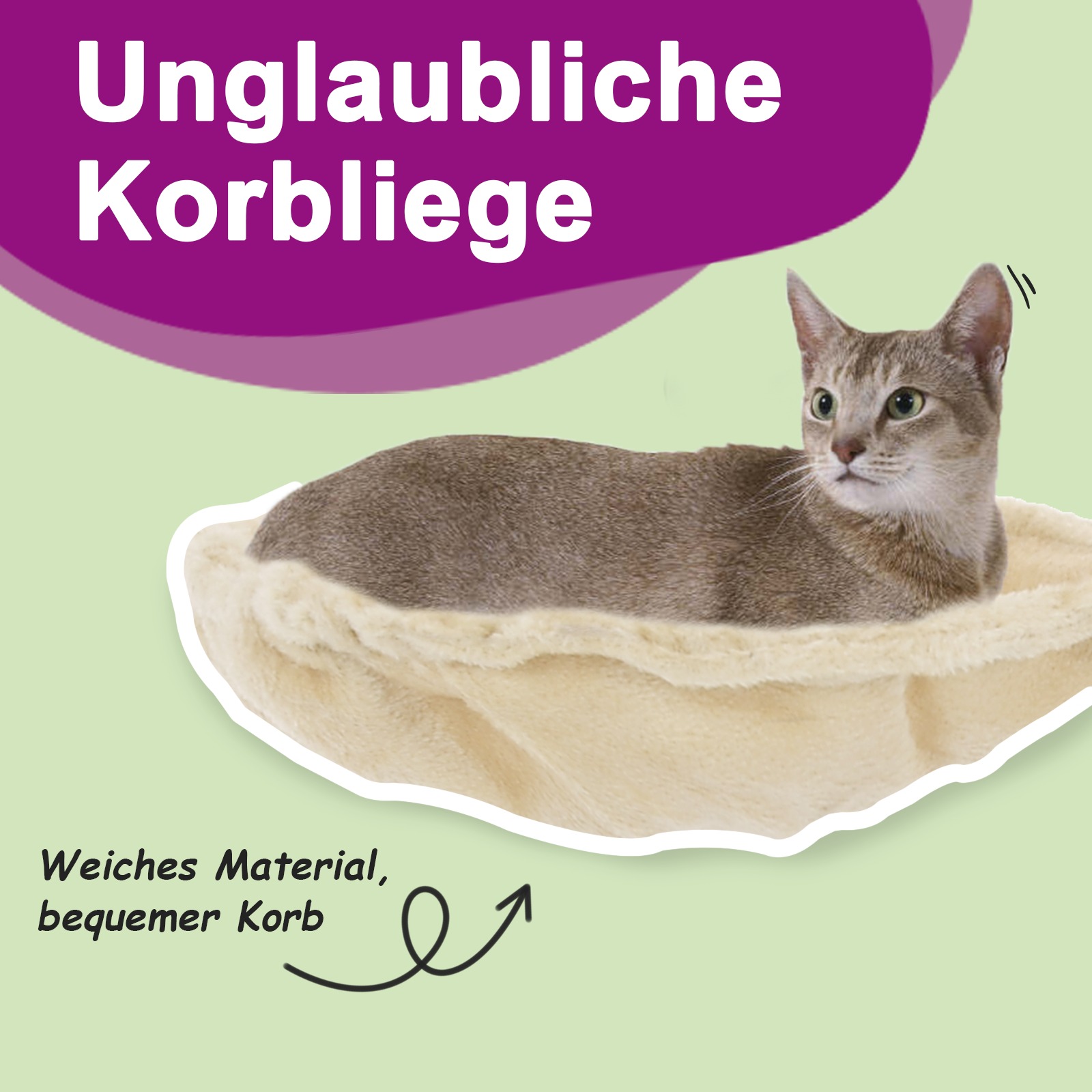 Kratzbaum mit Sisal-Kratzsäulen Creme 110 cm
