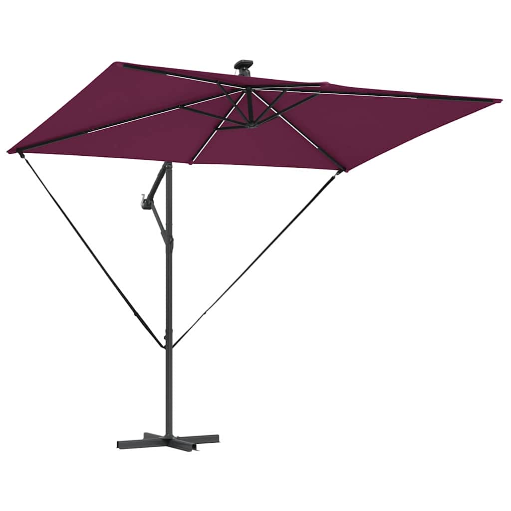 Sonnenschirm Sand 294 x 200 x 270 cm Polyester und Aluminium