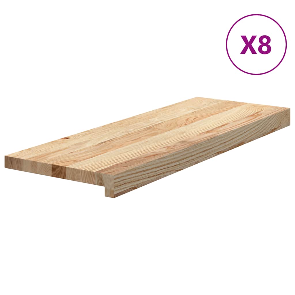 Treppenstufen 4 Stk. Unbehandelt 70x25x2 cm Massivholz Eiche