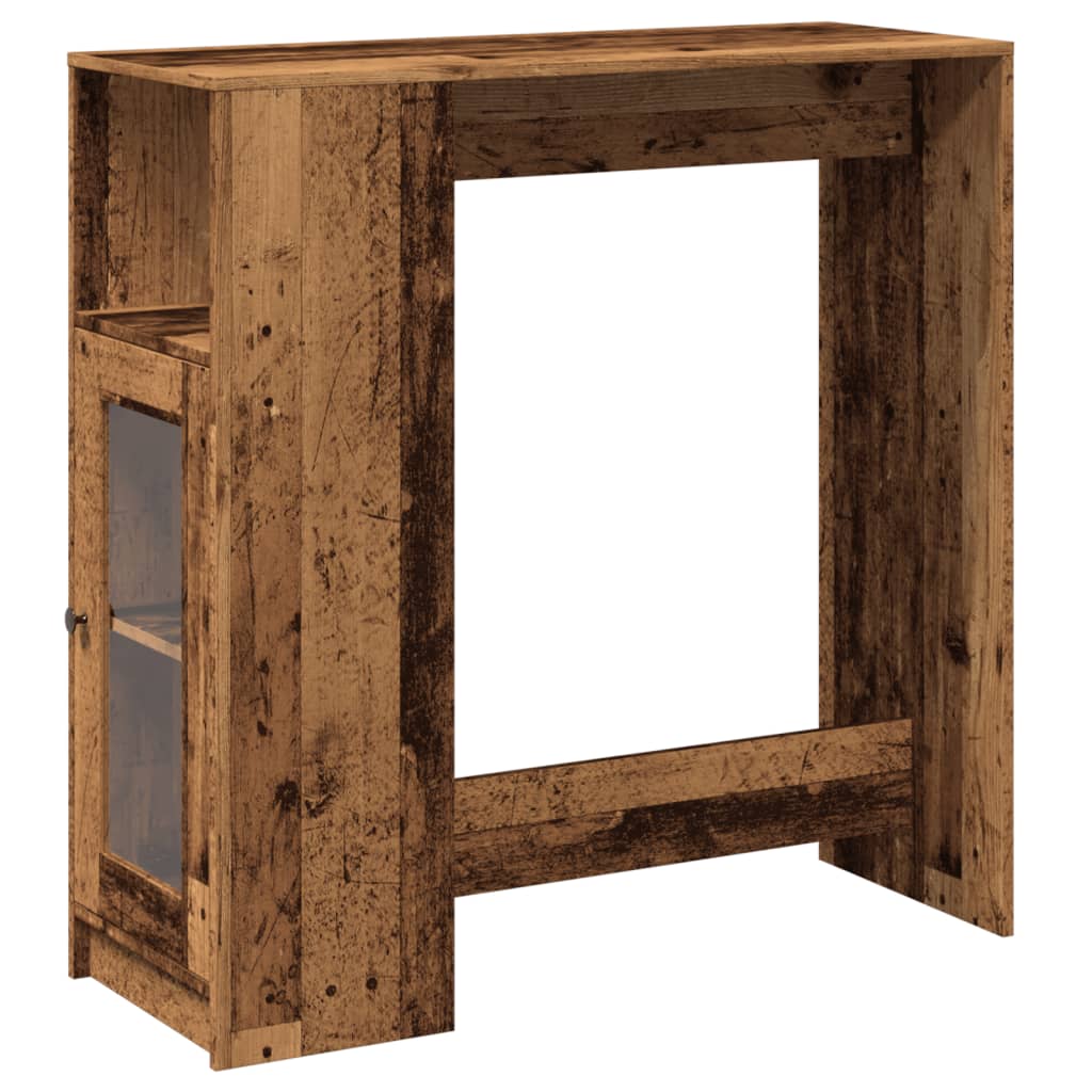 Bartisch Schwarz Eichen-Optik 101 x 40 x 103,5 cm Holzwerkstoff