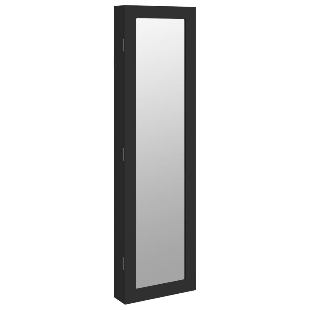Schmuckschrank mit Spiegel Wandmontage Weiß 30x8,5x106 cm