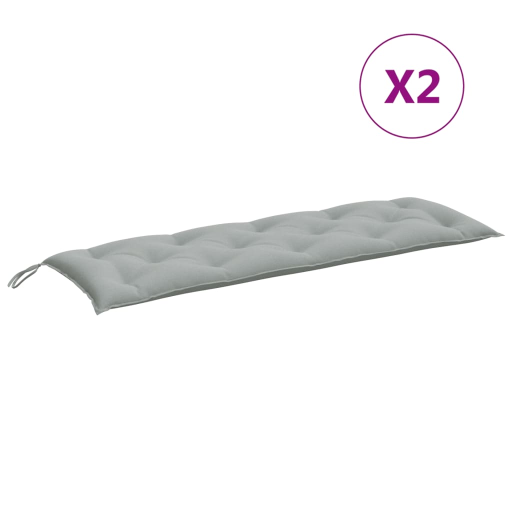 Gartenbank-Auflagen 2 Stk. Melange Anthrazit 100x50x7 cm Stoff