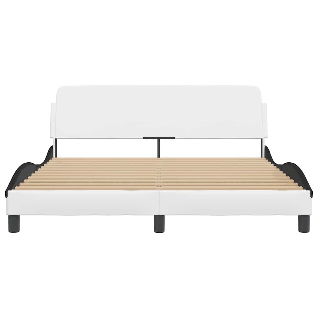 Bettgestell "Dover" Schwarz 80x200 cm Kunstleder