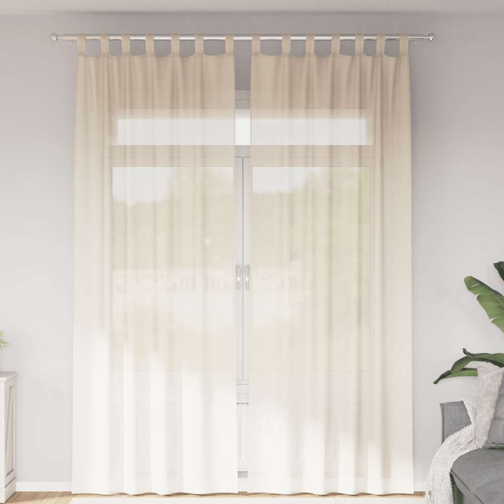 Voile Vorhänge mit Ösen 2 Stk. Apfelgrün 140x140 cm