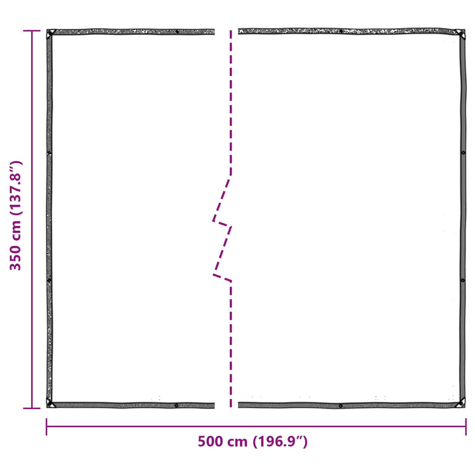 Pflanzenabdeckung mit Ösen 1x3 m Polyethylen