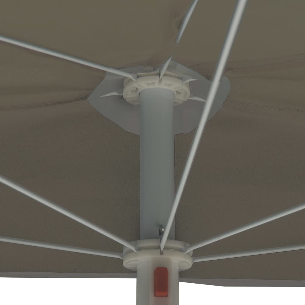 Halb-Sonnenschirm mit Mast 180x90 cm Anthrazit