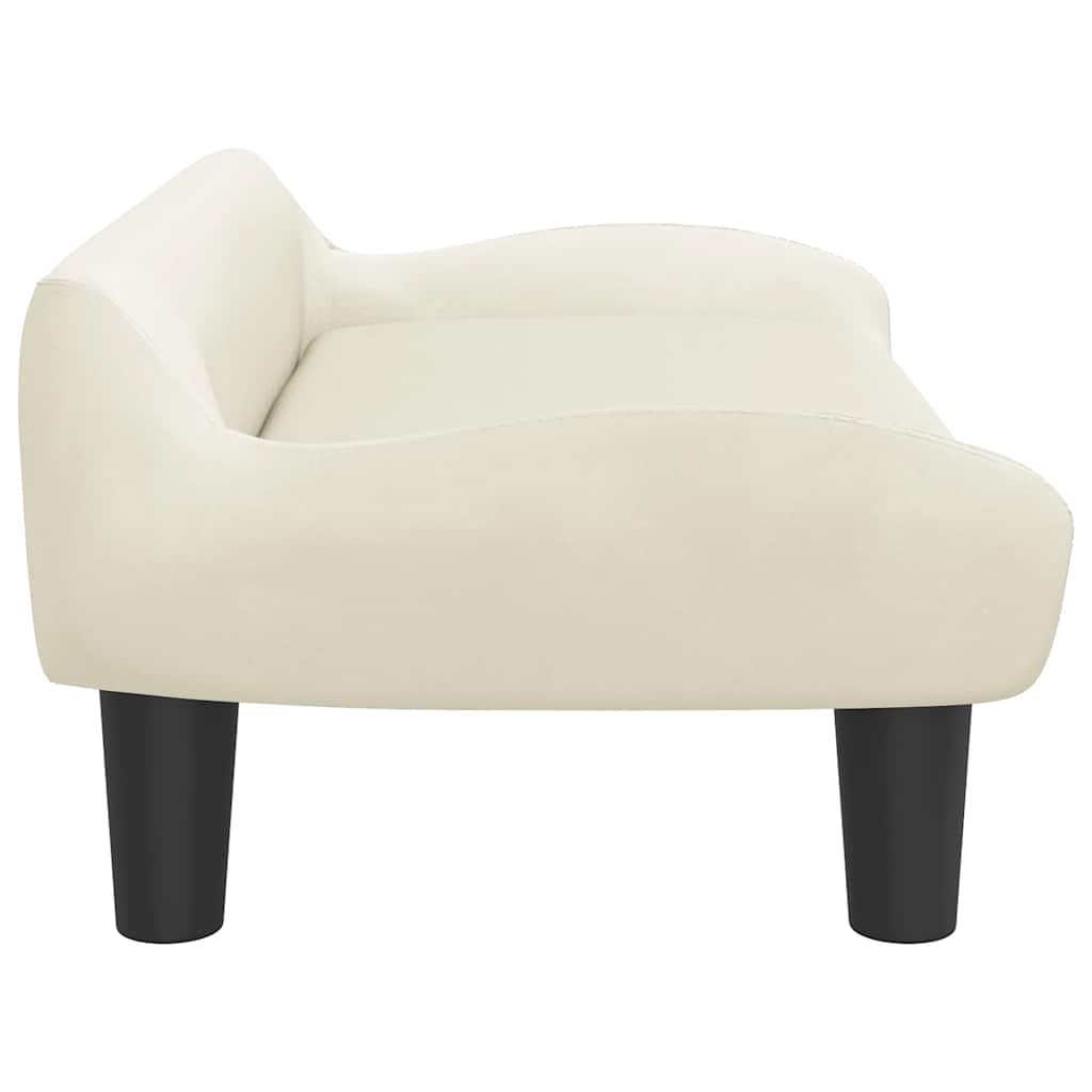 Kindersofa Hellgrau 70x40x24 cm Samt