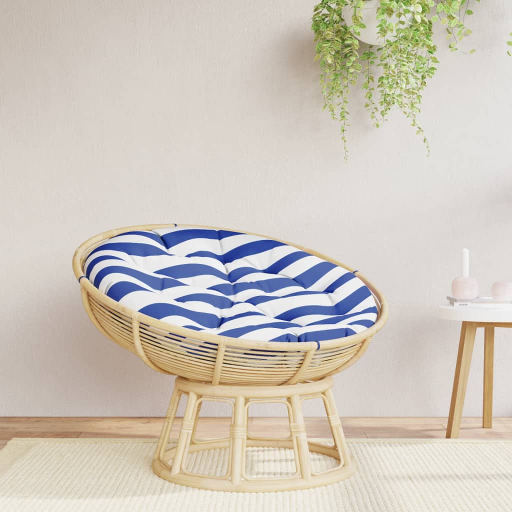 Kissen Rund Marineblau Ø 60x11 cm Oxford-Gewebe