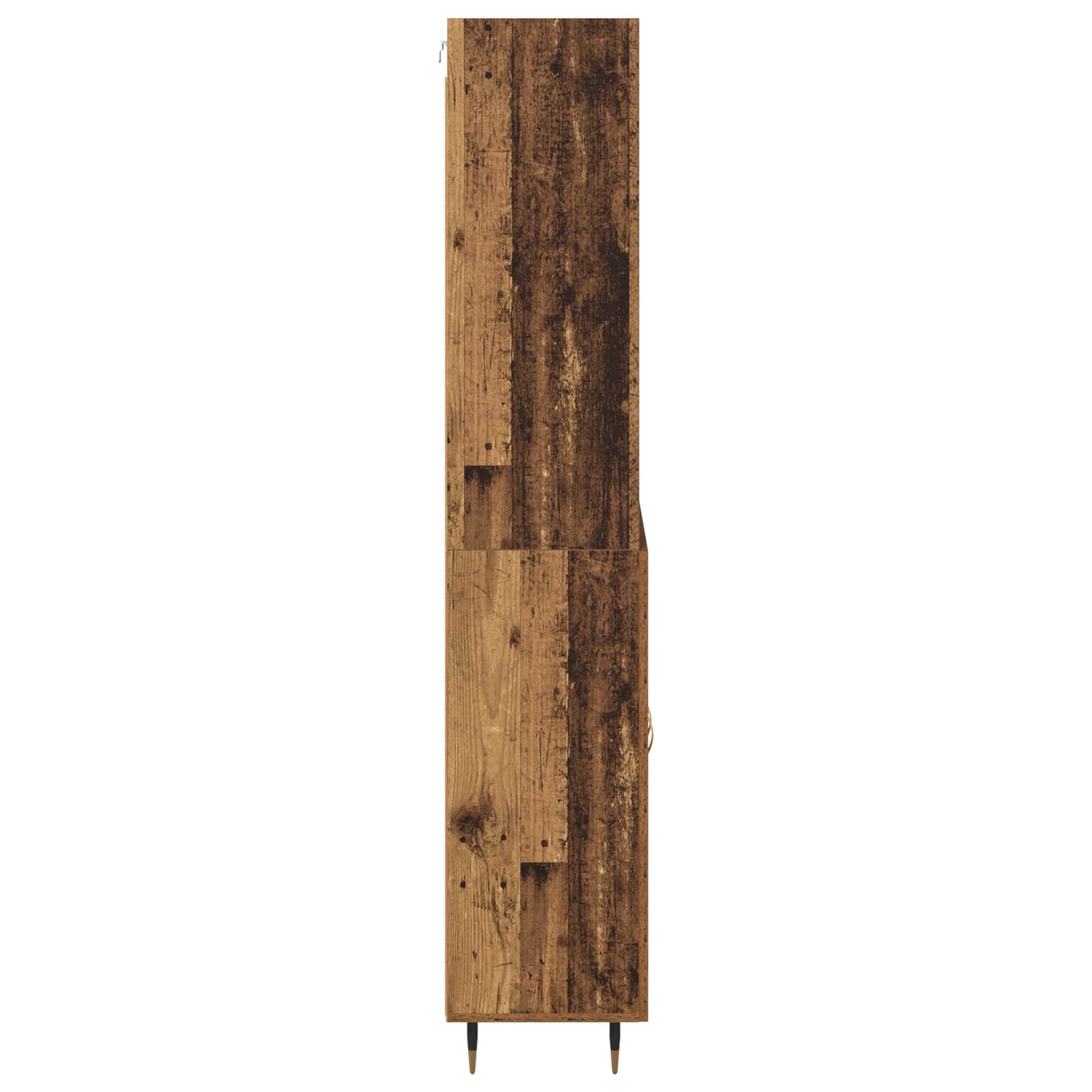Highboard Betongrau 69,5x34x180 cm Holzwerkstoff