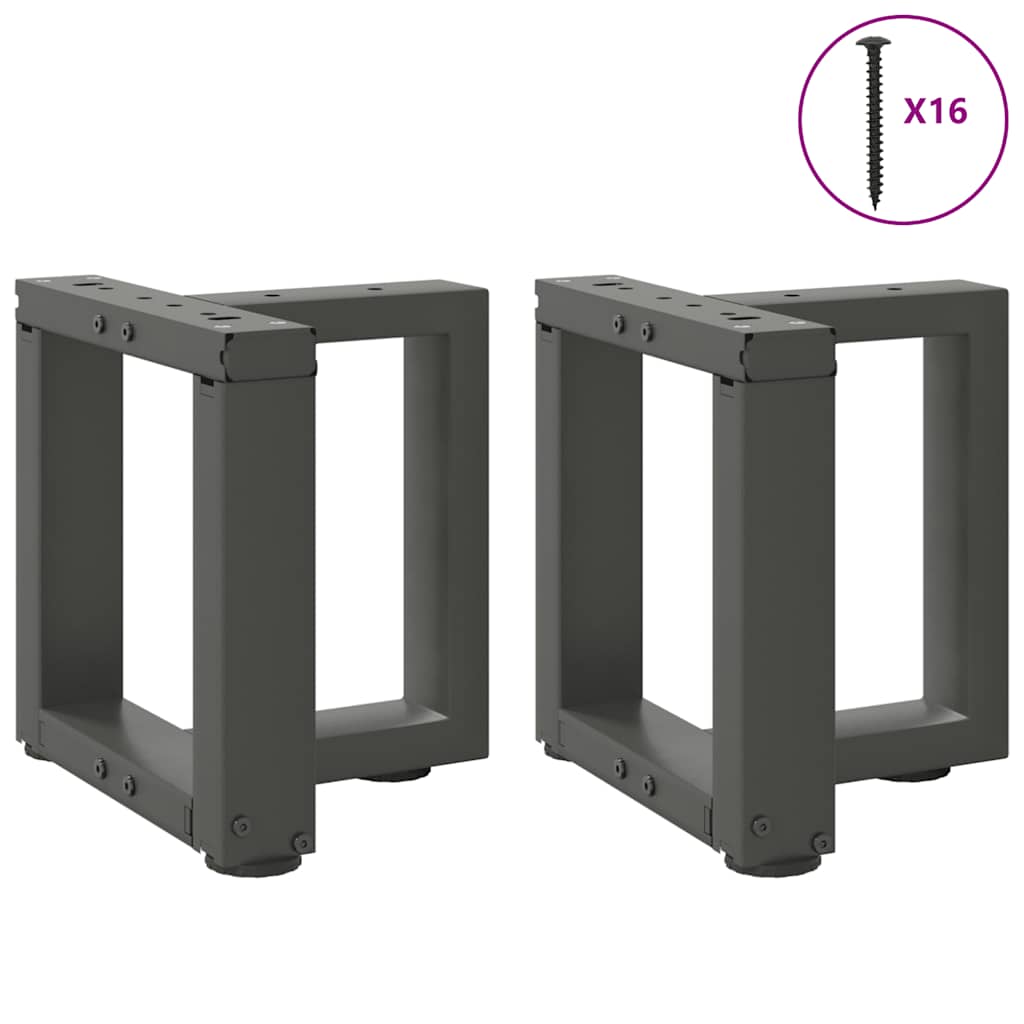 Couchtischbeine T-Form 2 Stk. Schwarz 30x25x(30-31) cm Stahl
