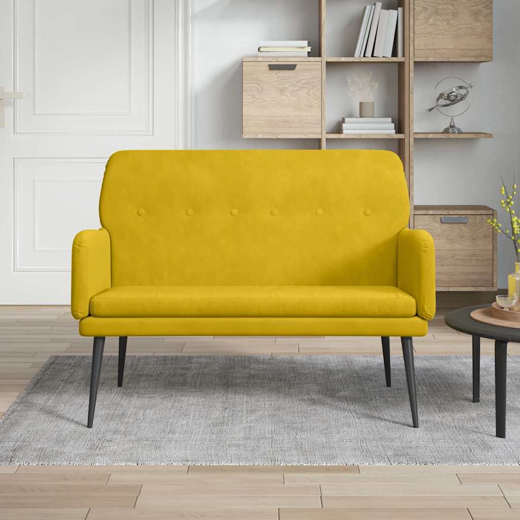 Sitzbank Schwarz 108x79x79 cm Samt