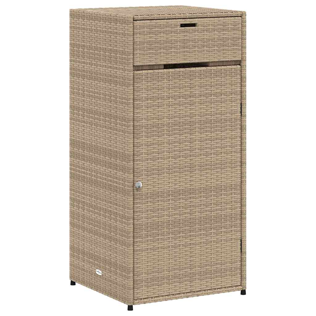 Gartenschrank Schwarz 55x55x111 cm Poly Rattan