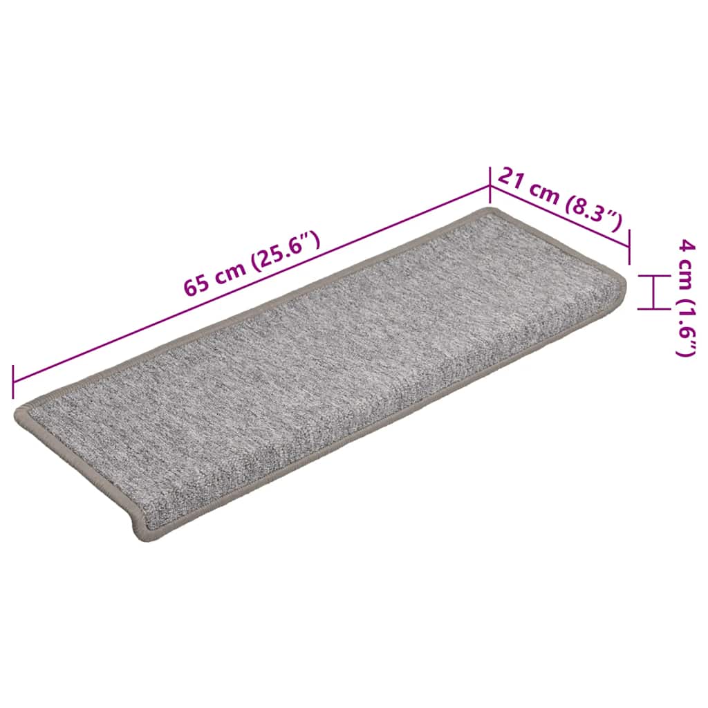 Stufenmatten 15 Stk. 65x21x4 cm Anthrazit Rechteckiger Rand