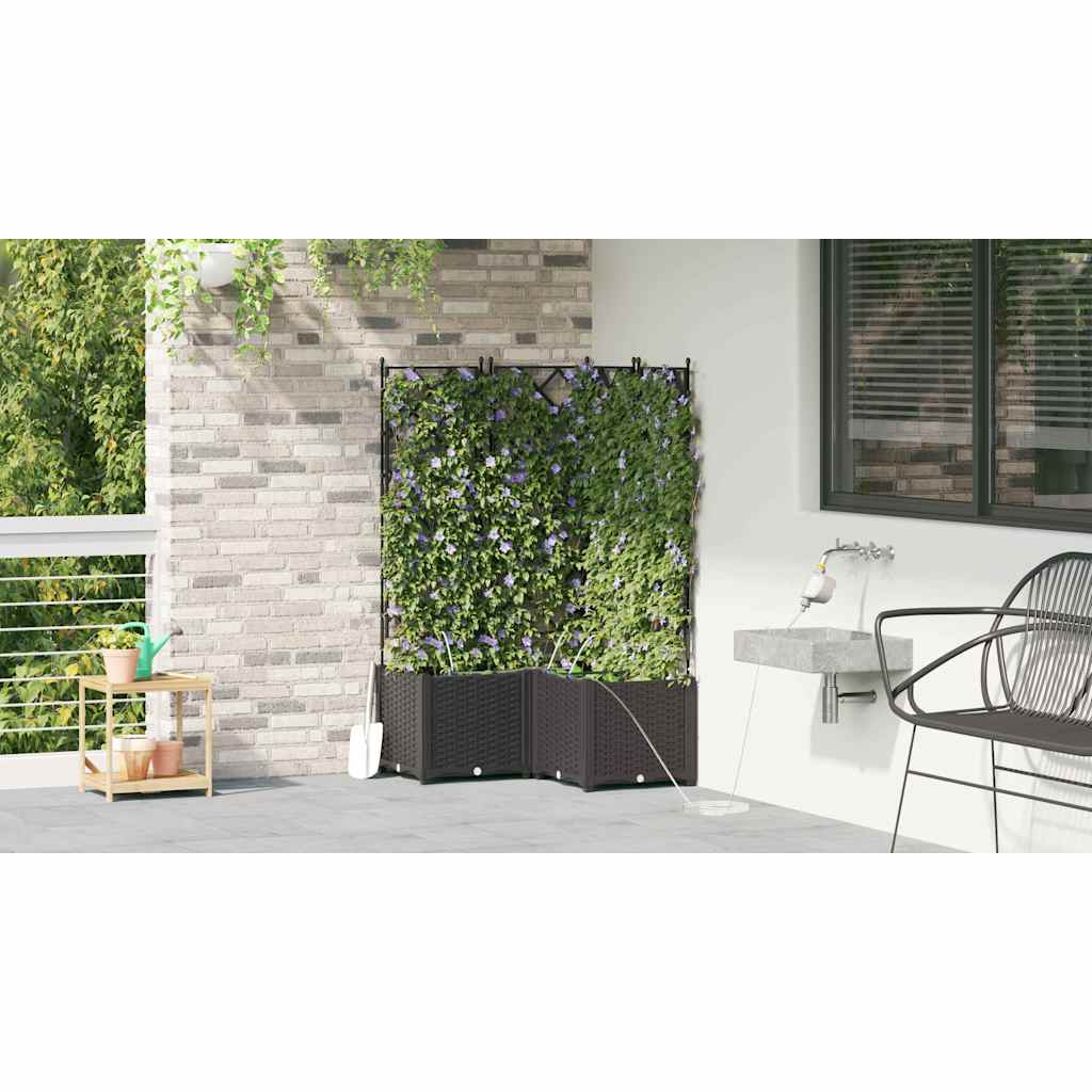 Garten-Pflanzgefäß 4 Stk. Braun 160 x 40 x 22 cm PP
