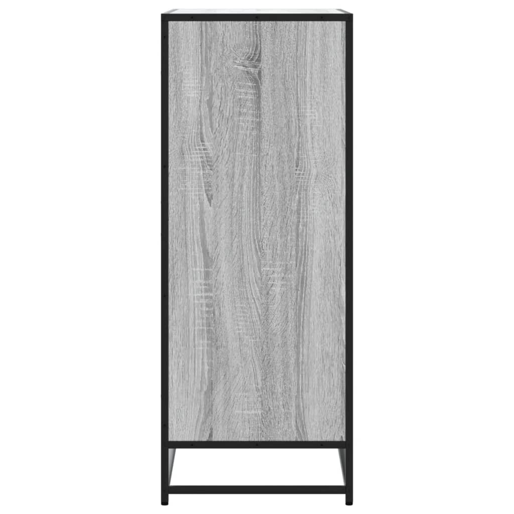 Schuhschrank Schwarz 75x38x97,5 cm Holzwerkstoff Metall