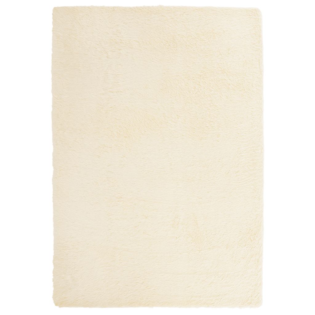 Teppich Shaggy Hochflor NAVARRA Beige 60x100 cm Polyester