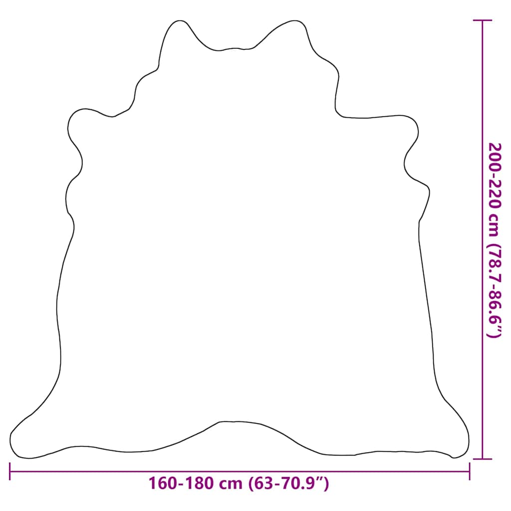 Teppich Echtes Rindsleder Schwarz 150x170 cm