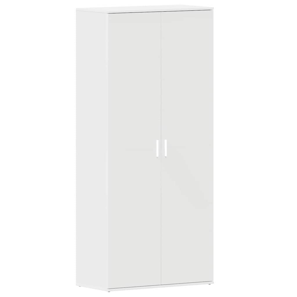 Schuhschrank mit Regal Weiß 80 x 39 x 178 cm Holzwerkstoff