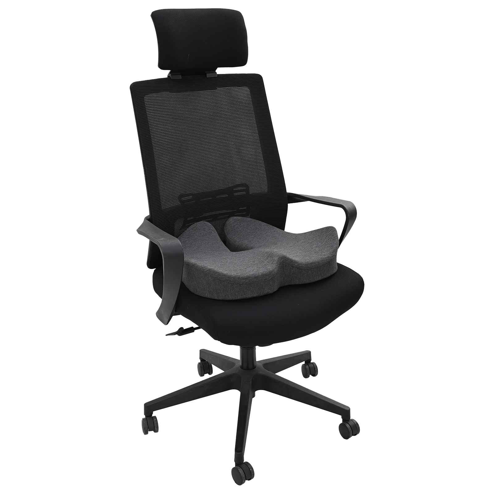 Sitzkissen Einfarbig Hellgrau 50 x 43 x 10 cm Viscoschaum