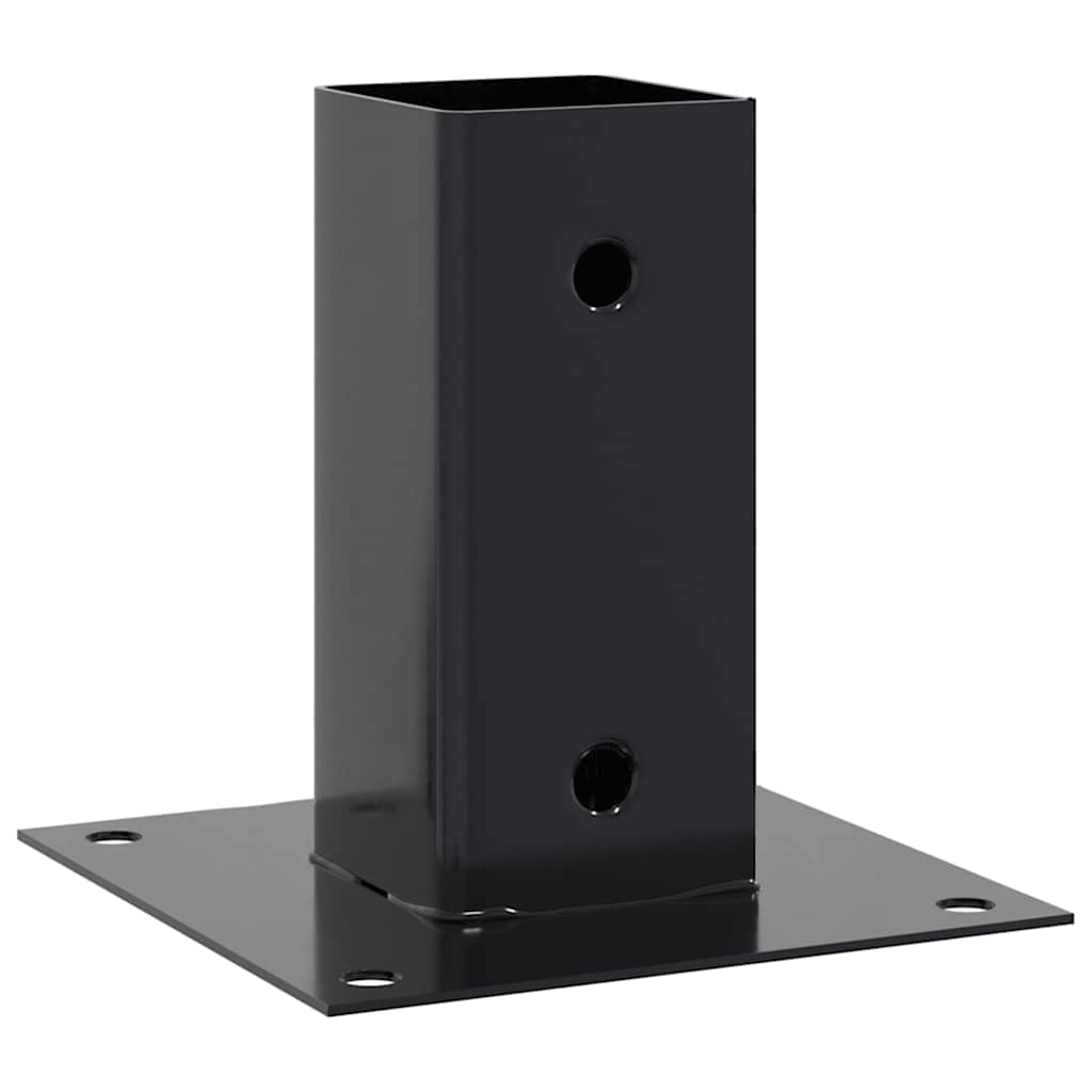 Pfostenträger Quadratisch 4Stk. Silber 46x46mm Verzinkter Stahl