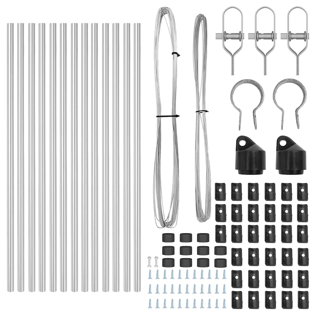 Eingebetteter Zaunpfosten für den Außenbereich 26 Stk. Grün