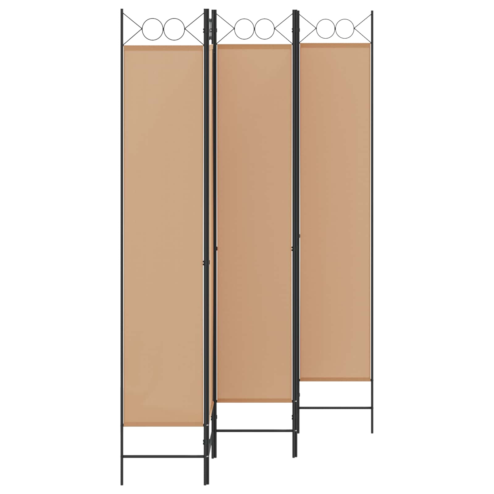 3-teiliger Raumteiler Beige 120 x 200 cm Stoff