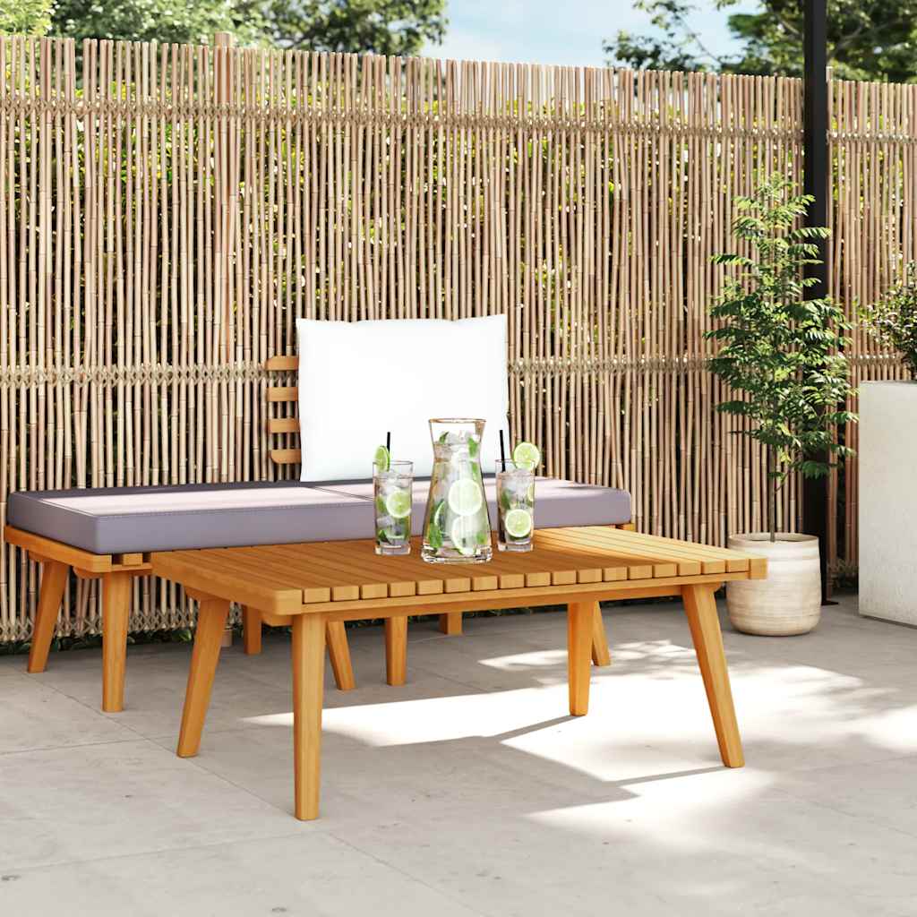 2-Sitzer-Gartensofa mit Kissen Massivholz Akazie