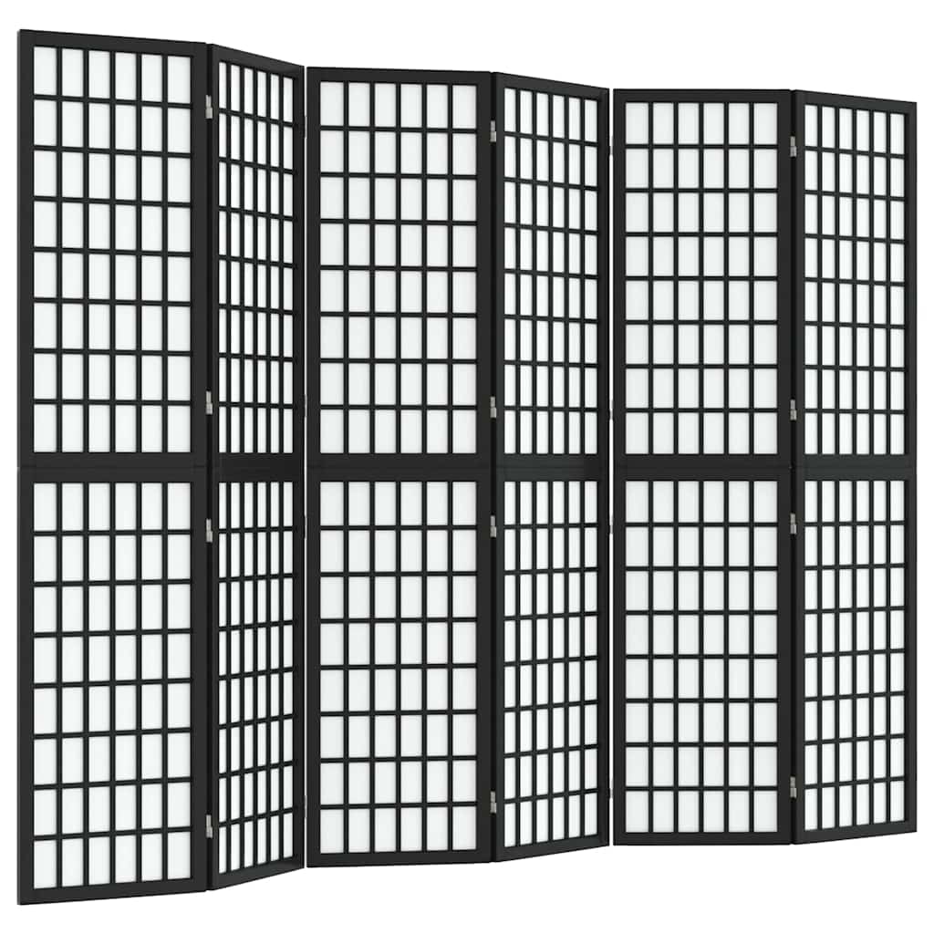 3-tlg. Paravent Japanischer Stil Faltbar 120x170 cm Schwarz