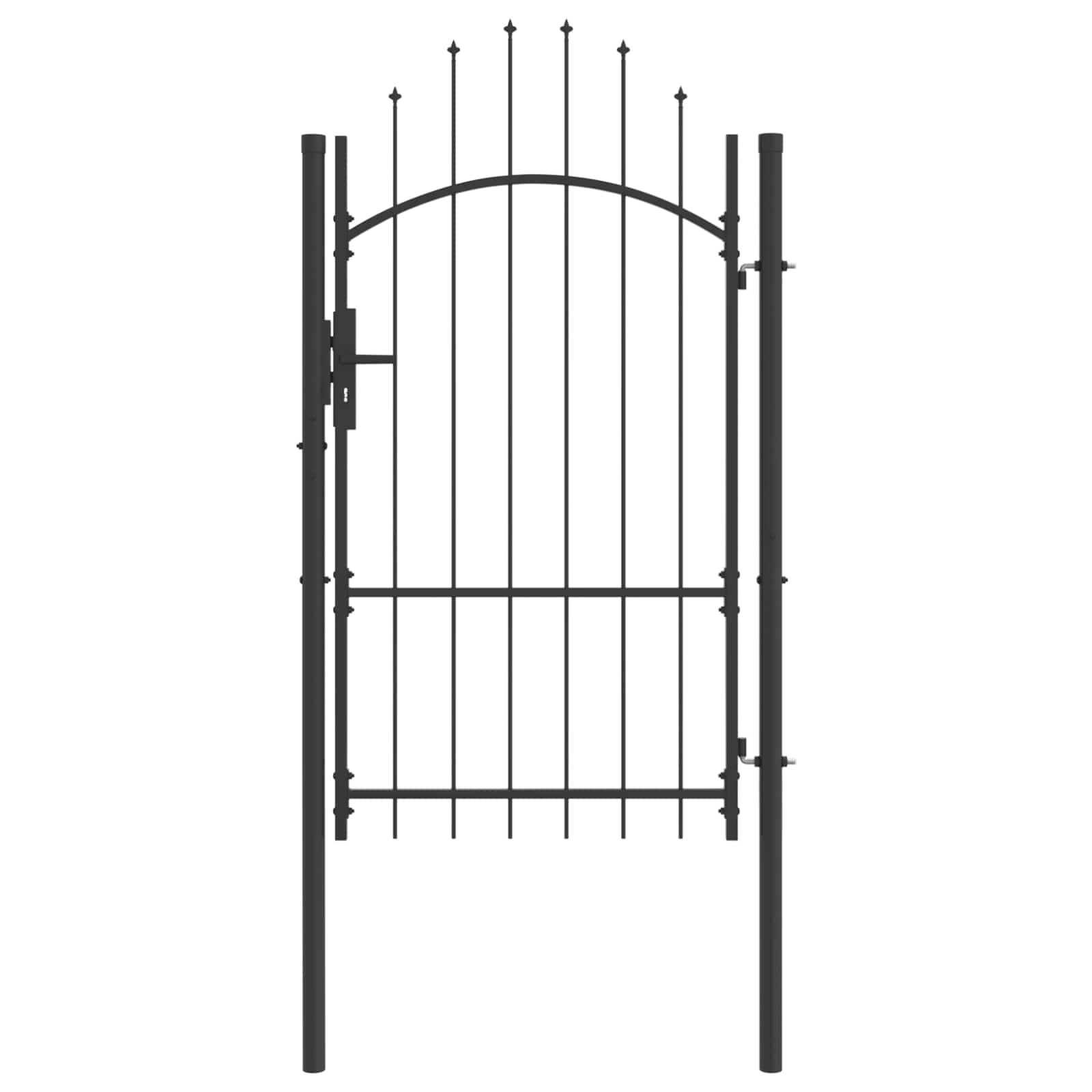 Gartentor Woerden Stahl 1x1 m Schwarz