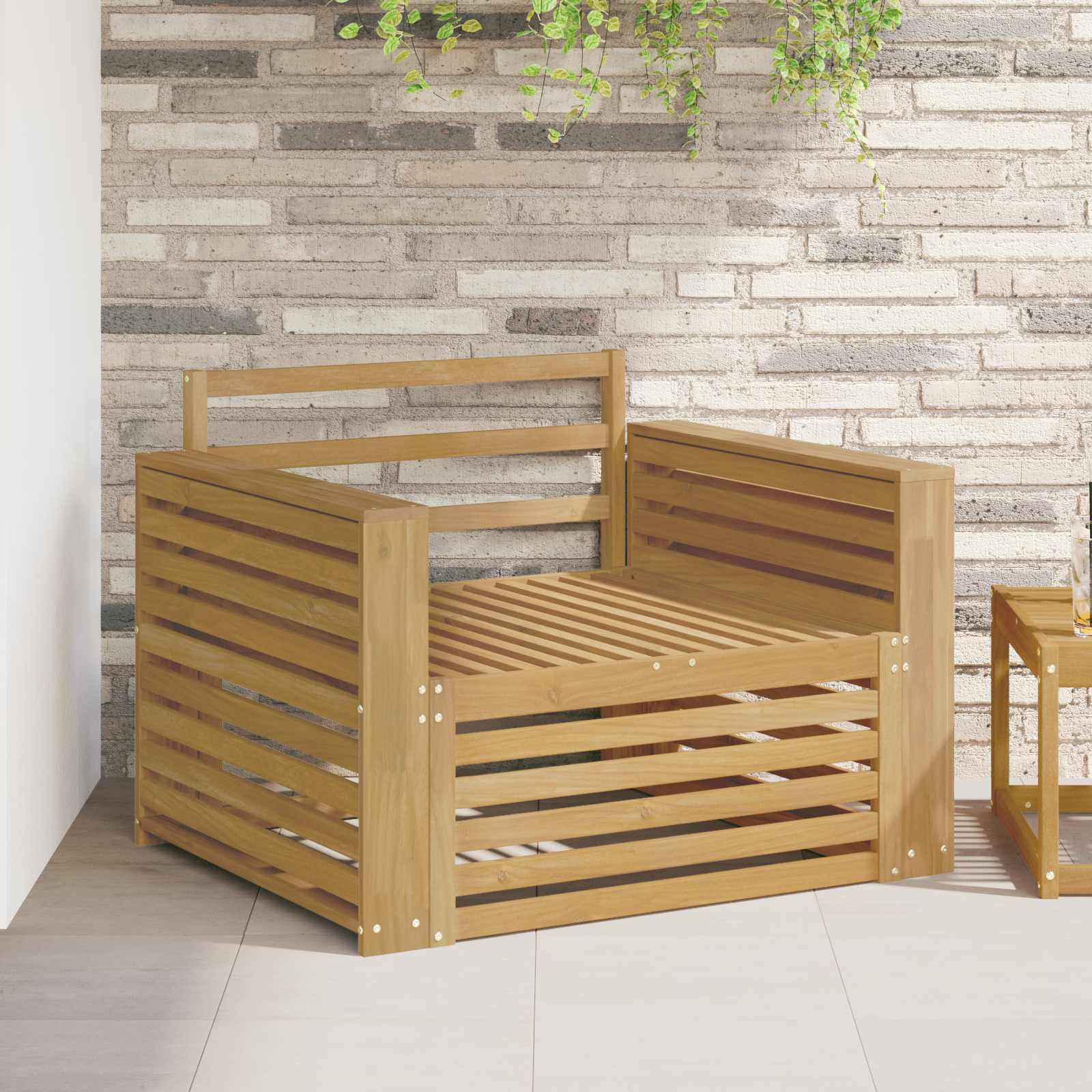 2 Stück Outdoor-Sofa Natur