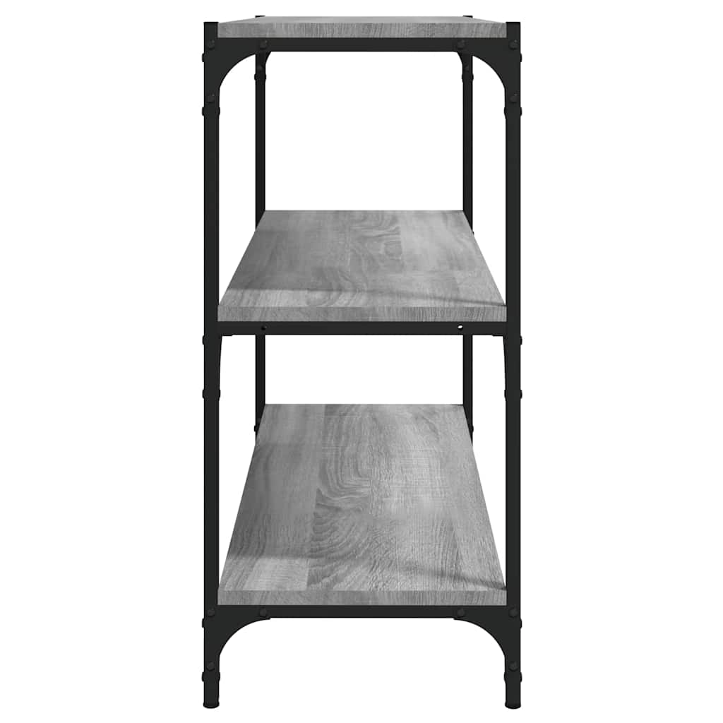 Bücherregal Schwarz 40x33x70,5 cm Holzwerkstoff und Stahl