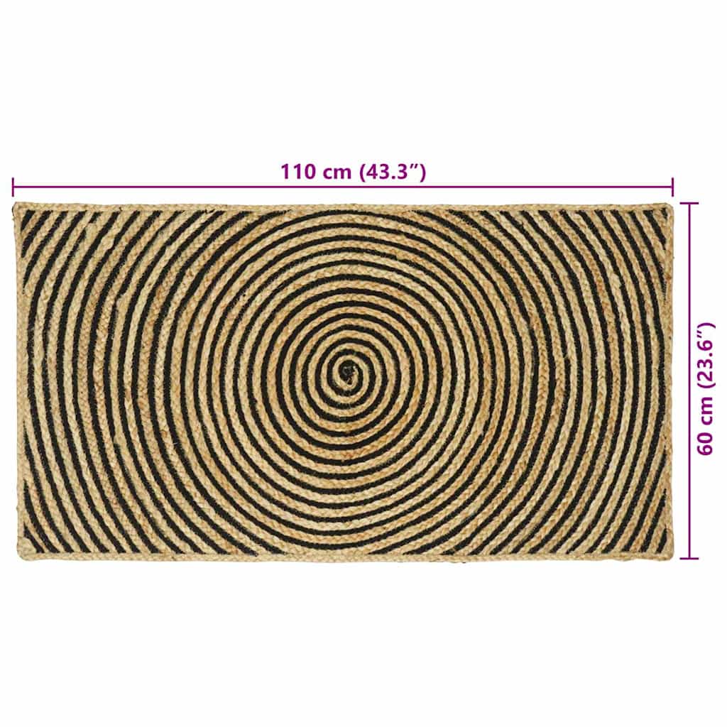 Bereichsteppiche Weiß 60 x 110 cm Jute
