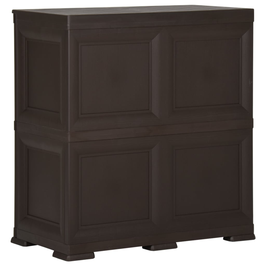 Kunststoffschrank 79x43x125 cm Holzdesign Vanilleeis
