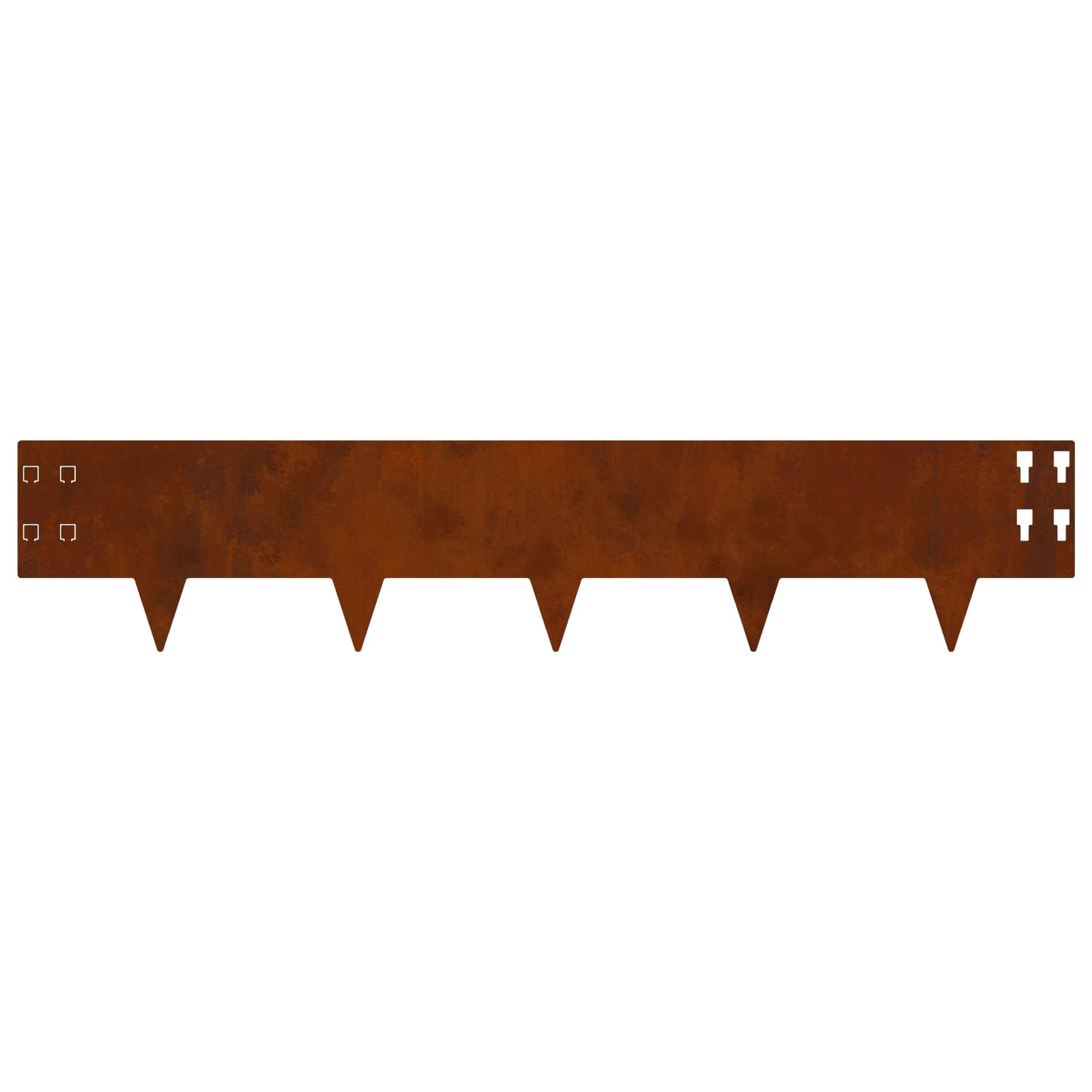 Raseneinfassung 10 pcs 100 x 12 cm Stahl Schwarz