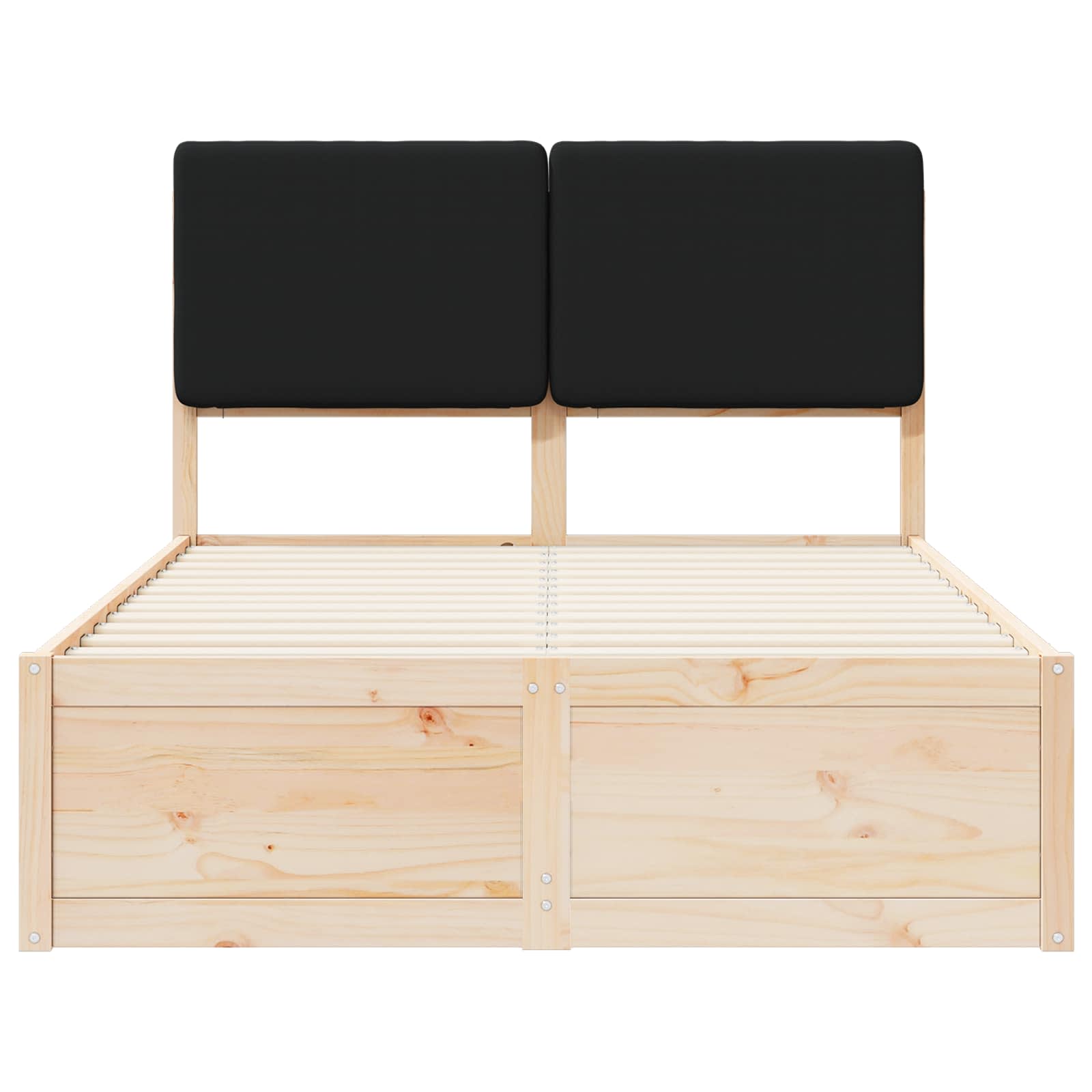 Bettgestell mit gepolstertem Kopfteil Hellgrau 200 x 200 cm