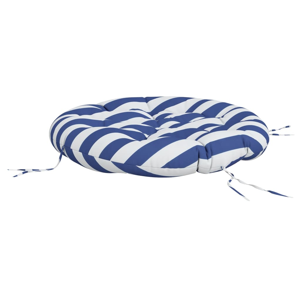 Kissen Rund Marineblau Ø 60x11 cm Oxford-Gewebe