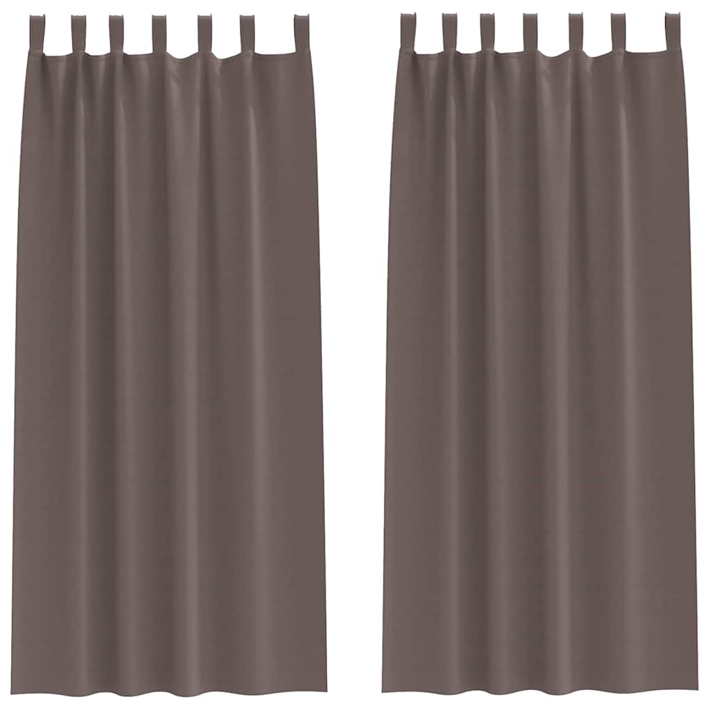 Verdunkelungs-Vorhänge mit Ringen 2 pcs Beige 140 x 140 cm