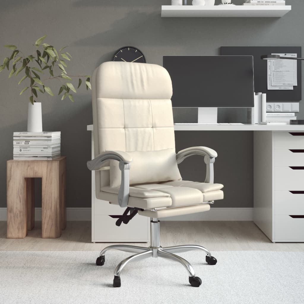 Bürostuhl mit Massagefunktion Schwarz Kunstleder