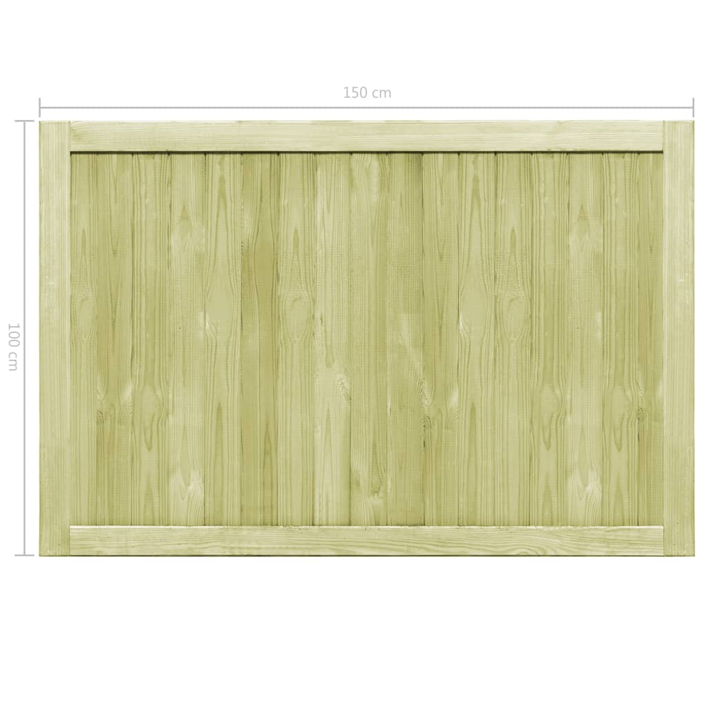 Gartentore 2 Stk. Kiefernholz Imprägniert 300x75 cm