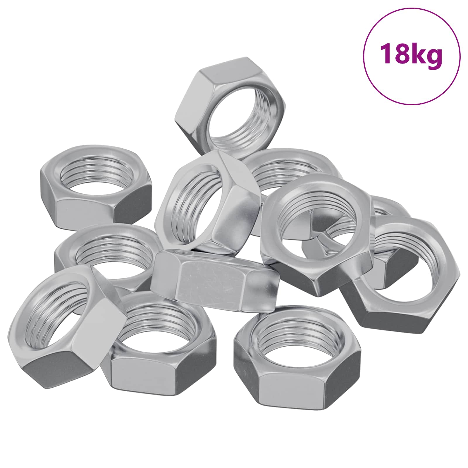 Sechskantmutter 2 pcs Silber M6 Metall