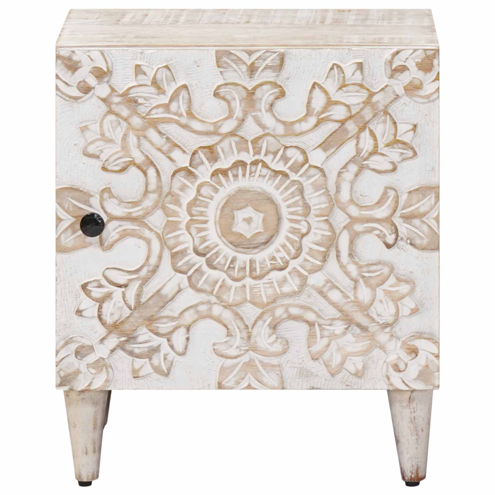 Nachttisch Braun 40 x 33,5 x 46 cm Massivholz Mango