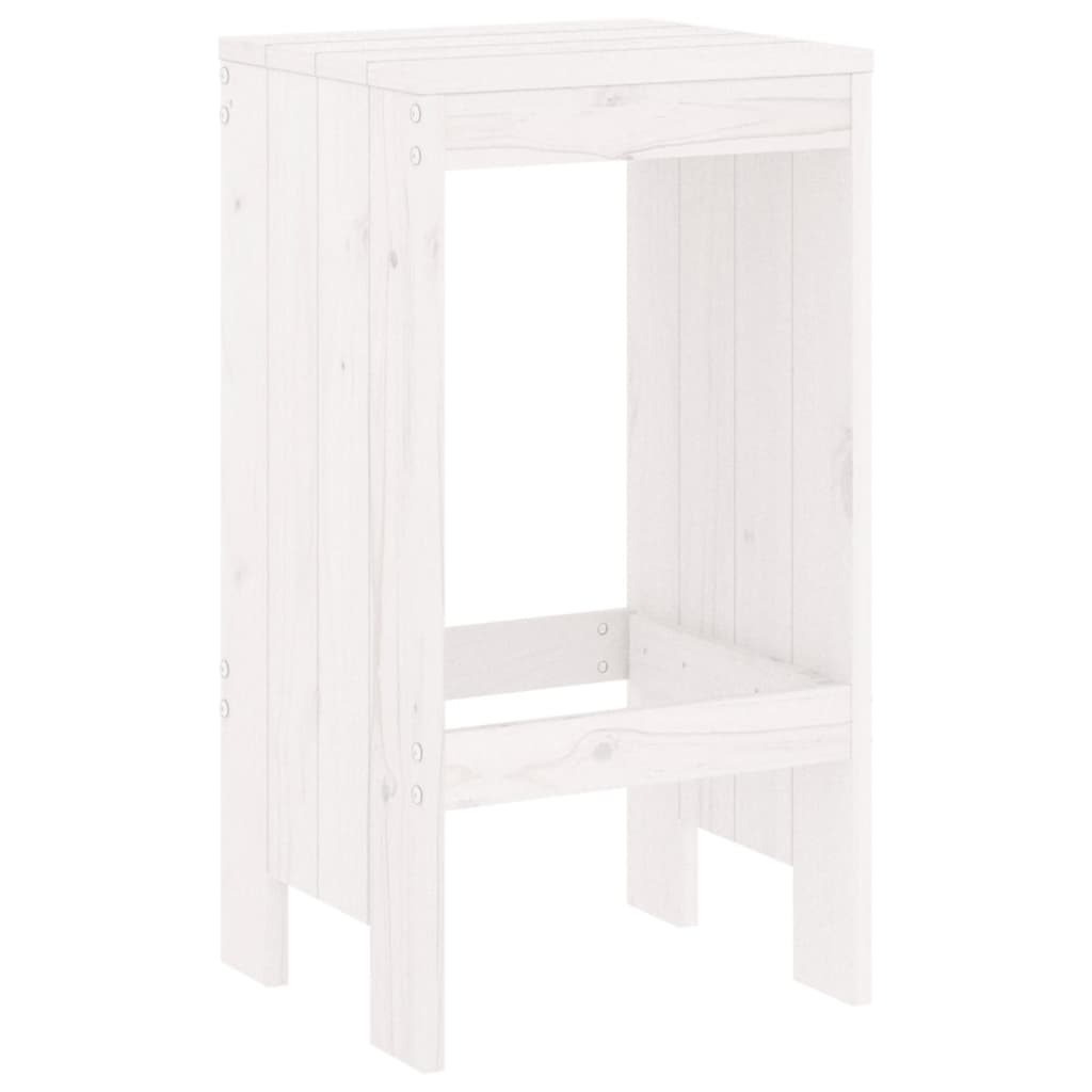 Gartenhocker 2 Stk. Weiß 40x36x45 cm Massivholz Kiefer