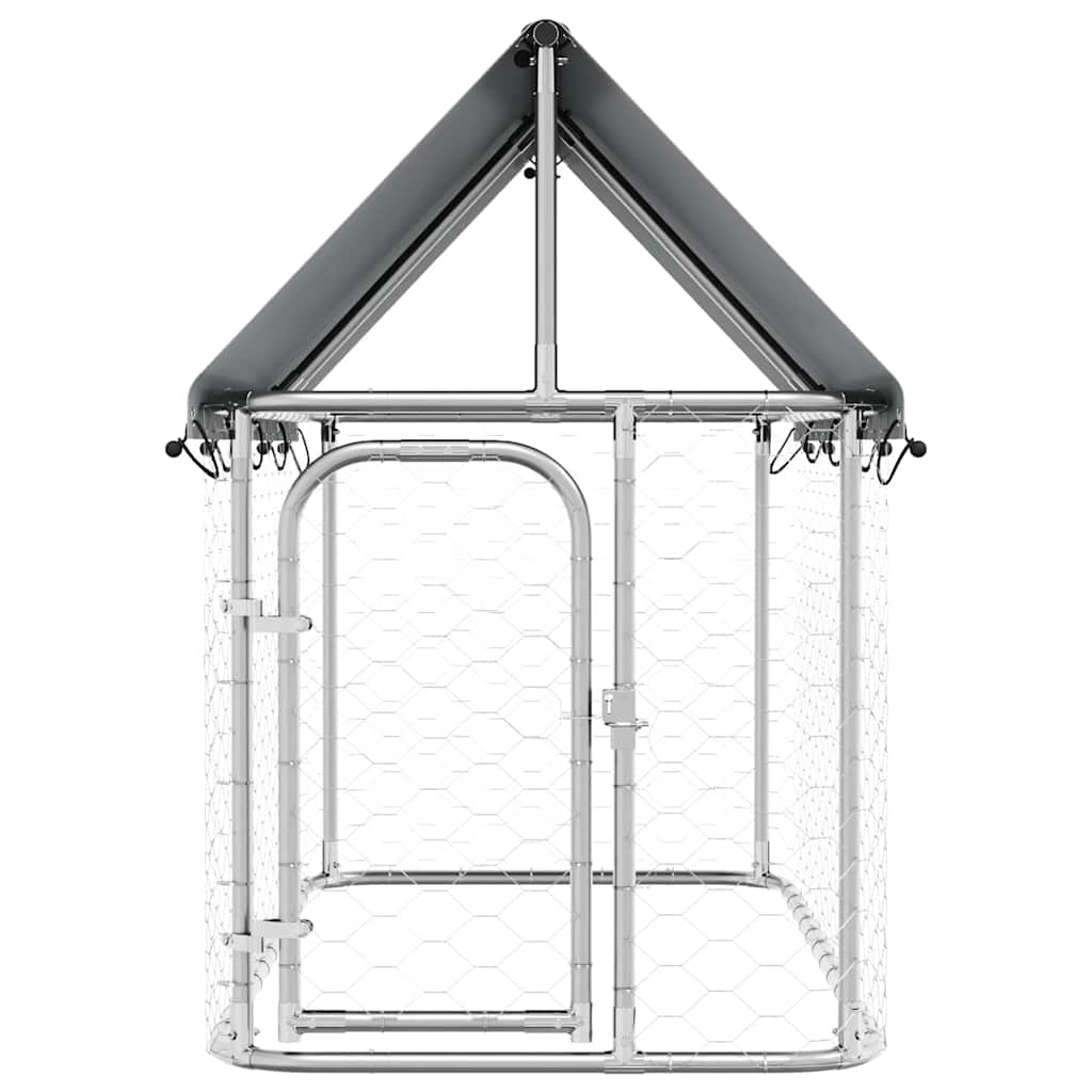 Outdoor-Hundezwinger mit Dach 400x200x150 cm
