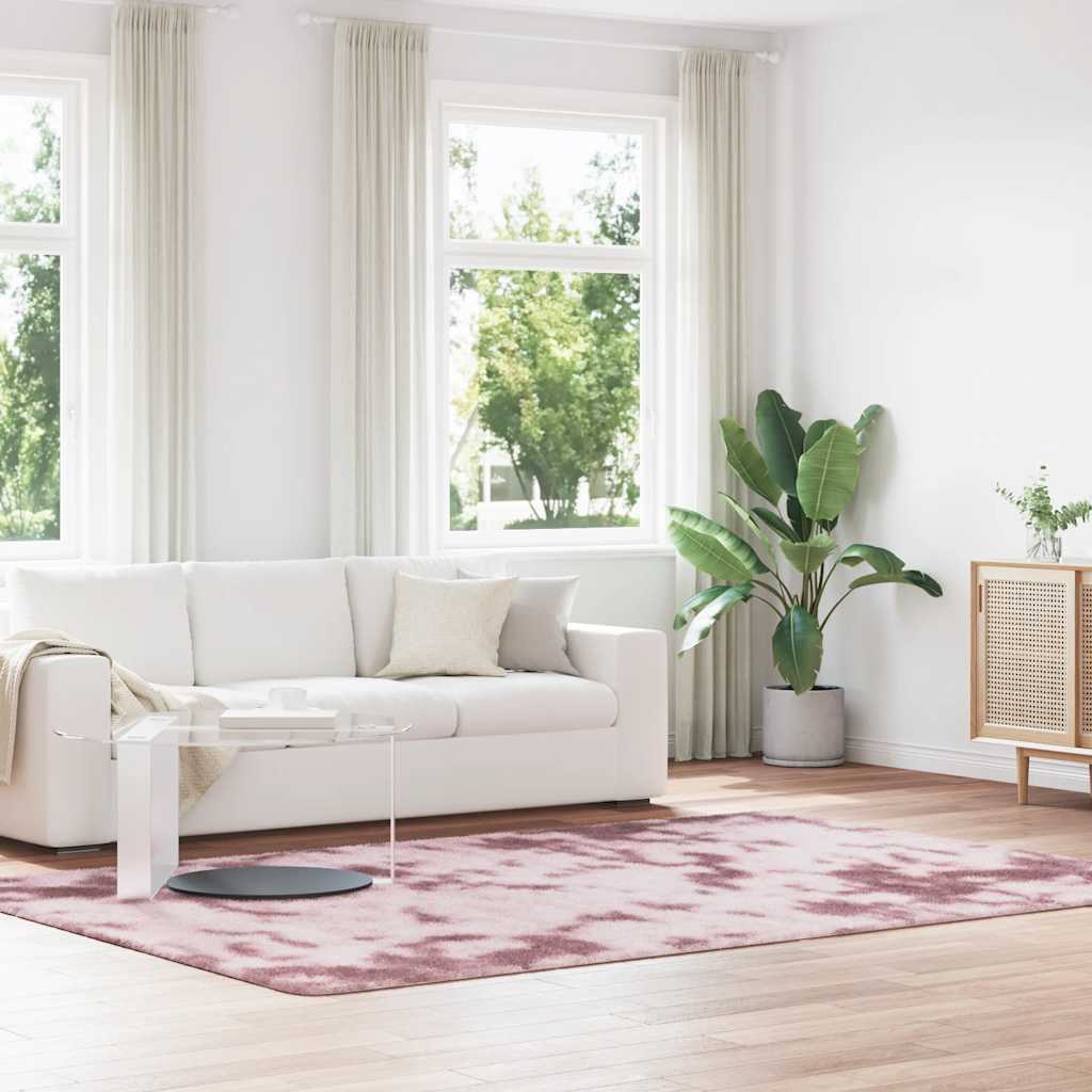 Teppich Shaggy Hochflor NAVARRA Beige 60x100 cm Polyester