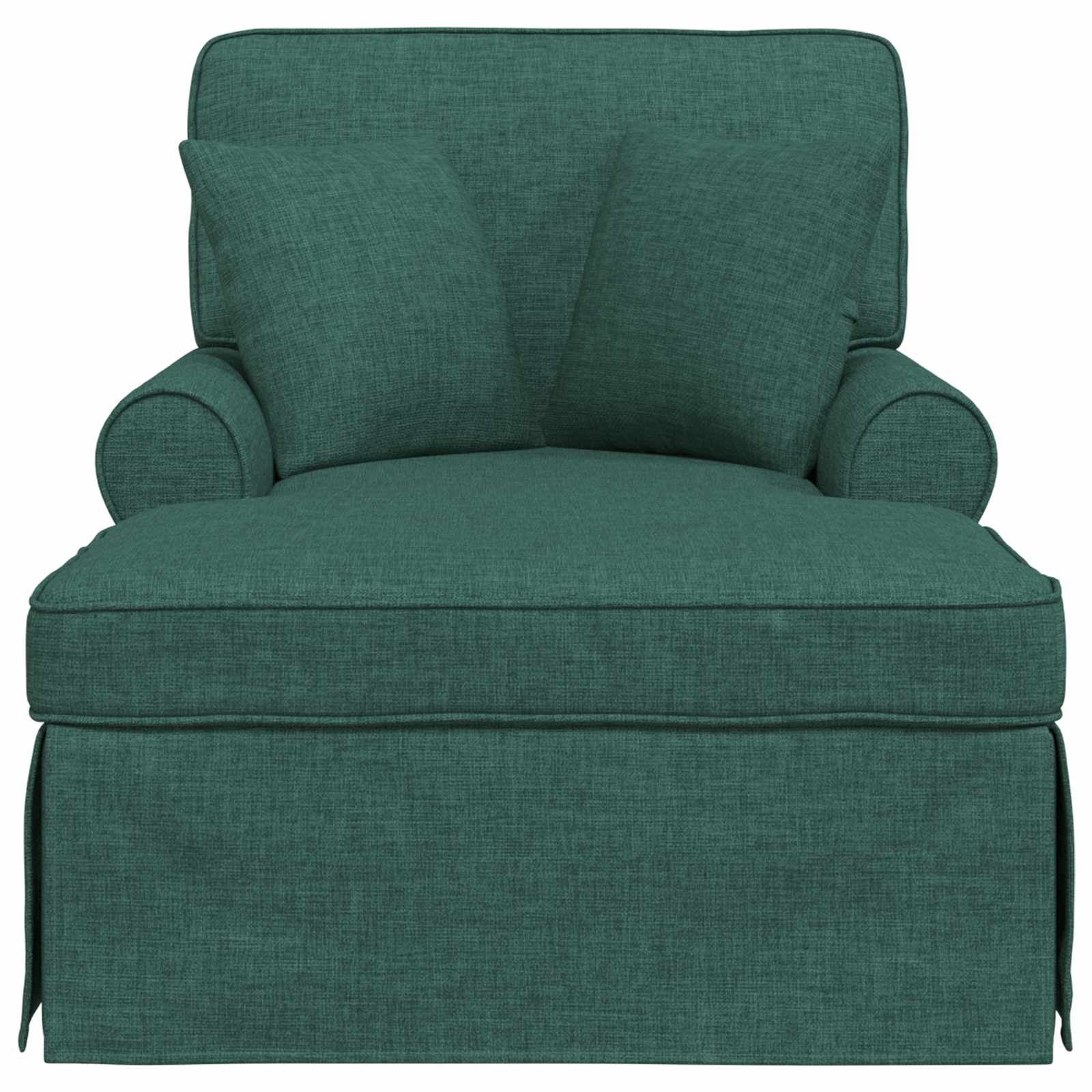 Chaise Lounge mit Rock mit Kissen 3 pcs Hellgrau Stoff